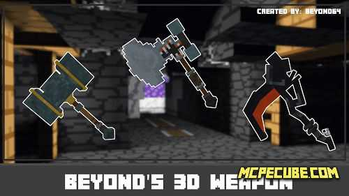 Beyonds 3D Weapons Add-on 1.20+