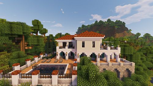 Luxury Waterfront Villa Map | Maps for Minecraft PE