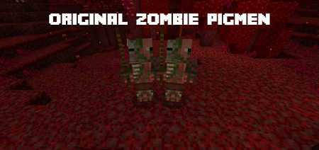 If you put the minecraft classic texture pack, the Zombifield Piglin become  the Zombie Pigman again! : r/Minecraft