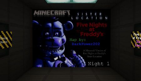 Minecraft 1.10.2]FIve Nights at Freddy's Sister Location Map (Update 2 -  Custom Night) Minecraft Map