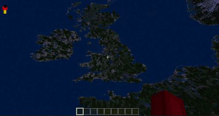 I uploaded a 1:4000 scale of the world to Minecraft. Me and my