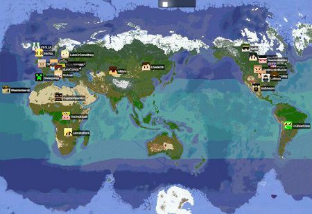 1:924 Scale Earth Map Minecraft Map