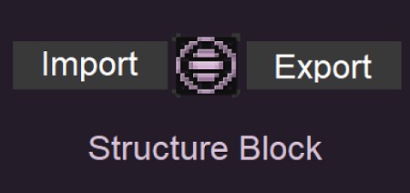 Structure Block Import and Export Button Texture Pack